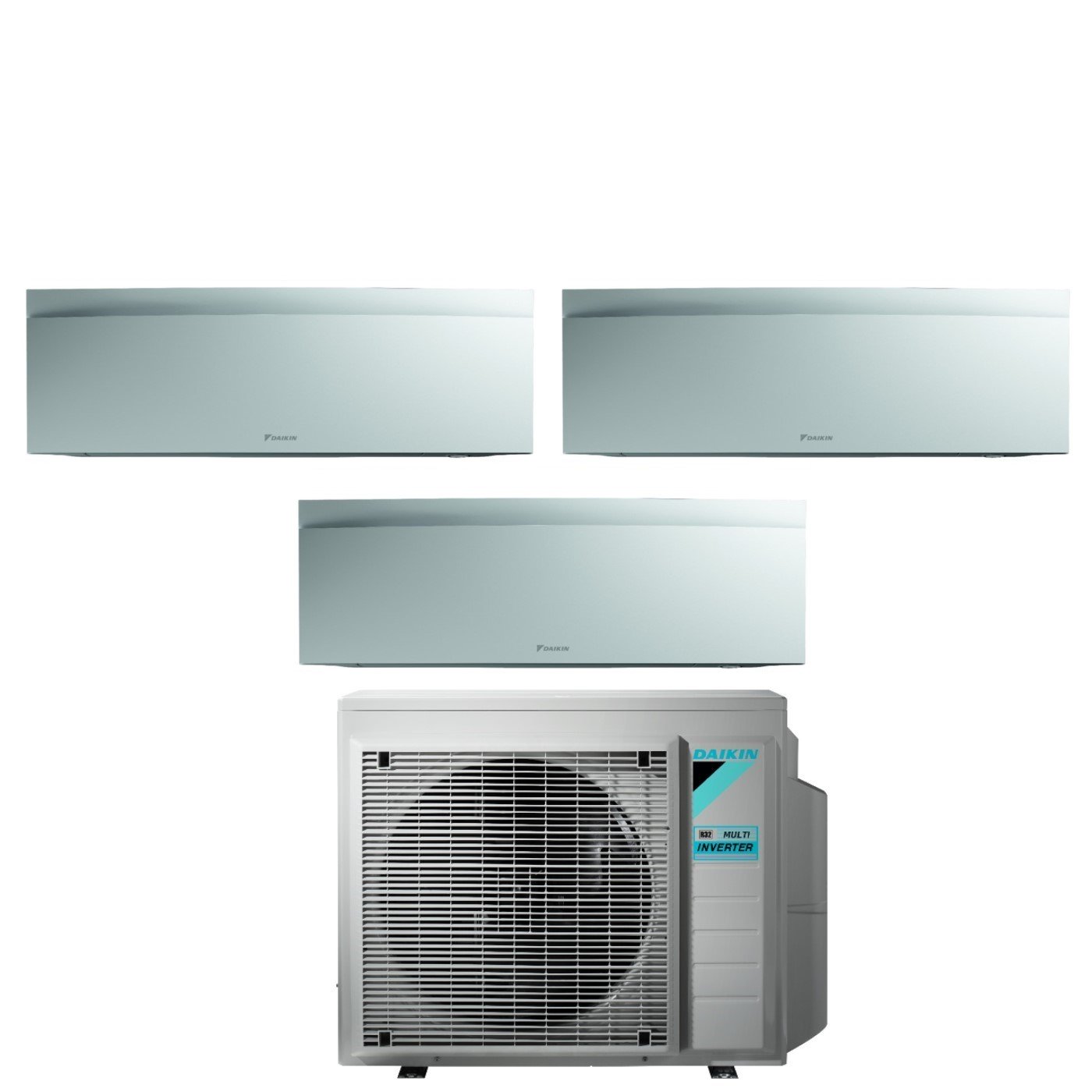Daikin Bluevolution Trial Split Inverter Air Conditioner EMURA WHITE III 7+9+18 series with 3MXM68N R-32 Integrated Wi-Fi 7000+9000+18000 Matt White Color - Italian Warranty