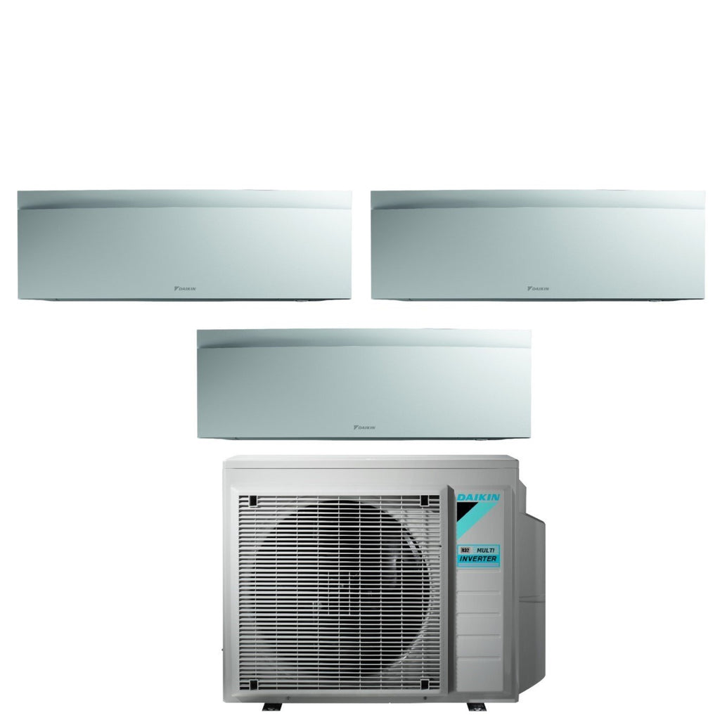 Daikin Bluevolution Trial Split Inverter Air Conditioner EMURA WHITE III 9+9+12 series with 3MXM68N R-32 Integrated Wi-Fi 9000+9000+12000 Matt White Color - Italian Warranty