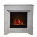 Camino a bioetanolo da terra BELLINI in legno effetto Cemento Made in Italy L96 x P35 x H96