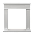 Cornice per camino rivestimento in legno L89,5xH90,5xP28 Jefferson Bianco