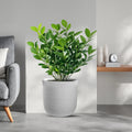 Vaso in resina da esterno interno per piante cilindro di design d.35x34h Raffaello white