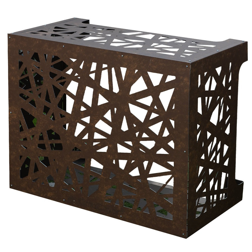 Copricondizionatore copertura per Air conditioner ARTIST Bronzo marrone Corten in alluminio L86 x P44 x H68 cm