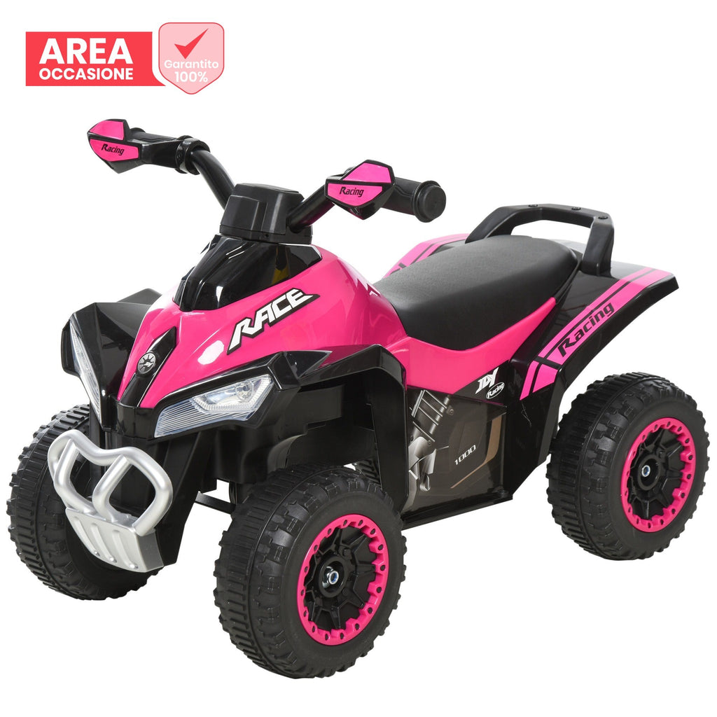 AREA OCCASIONI 2420 Easycomfort Mini Quad per Bambini 18-36 Mesi a Spinta Manuale con Musiche Integrate, in PP e Metallo, 67.5x38x44 cm, Rosa