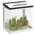 EasyComfort Acquario da 13L a Illuminazione LED con Fori di Ventilazione, in Vetro HD e ABS, 29x20x30.5 cm