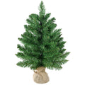 Easycomfort Albero di Natale Mini 55cm with 50 Rami Folti e Aghi Realistici in PVC, Base in Cemento e Iuta