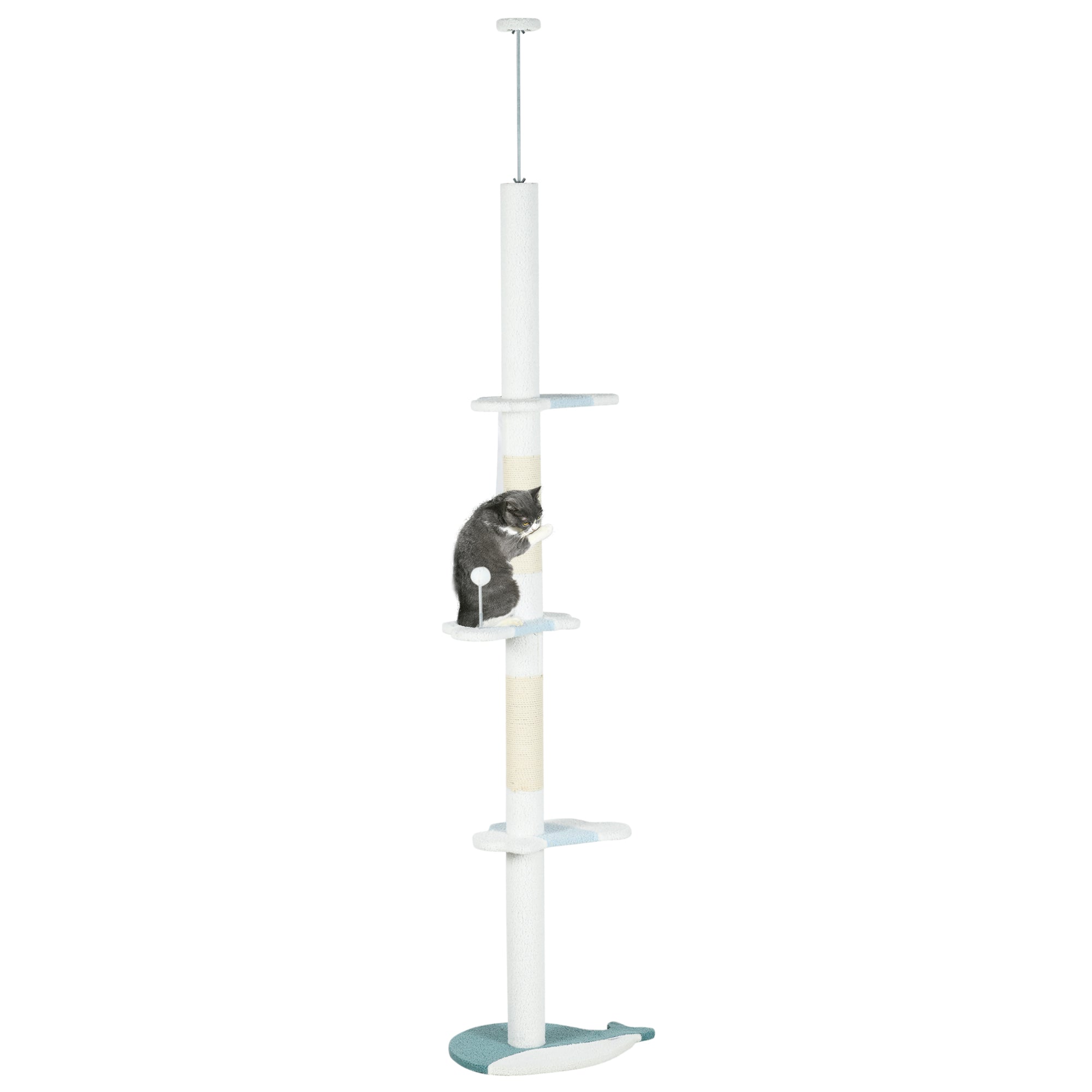 EasyComfort kattenkrabpaal plafond verstelbaar 225–255 cm