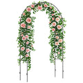 EasyComfort Arco per Rampicanti in Metallo per Giardino ed Esterni, 140x40x240cm, black