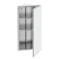 Easycomfort Armadietto Angolare Bagno in Acciaio Anta a Specchio Chiusura Magnetica 3 Ripiani Salvaspazio 60x30x18.4cm
