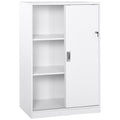 EasyComfort Armadietto da Ufficio a 3 Ripiani with 2 Chiavi di Sicurezza, in Truciolato, 80x40x120 cm, white