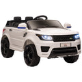 EasyComfort Auto Elettrica per Bambini 3-6 Anni con Telecomando, Macchina con Luci LED e Clacson, in PP e Metallo, 110x68x52 cm, Bianco