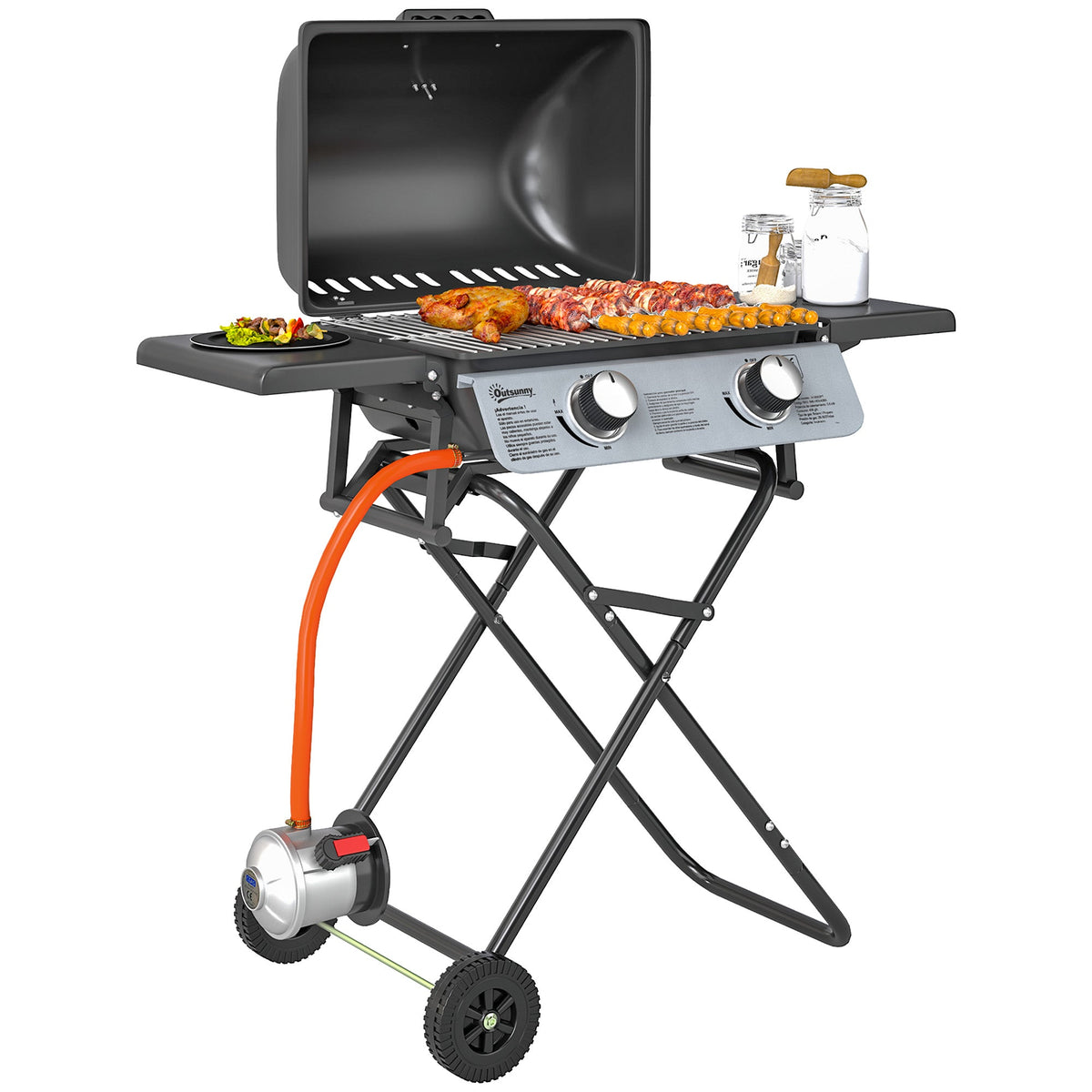 EasyComfort draagbare gasbarbecue 2 branders