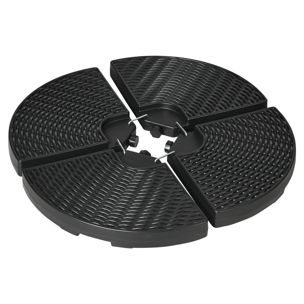 EasyComfort Base parasolvoet set 4x HDPE zwart