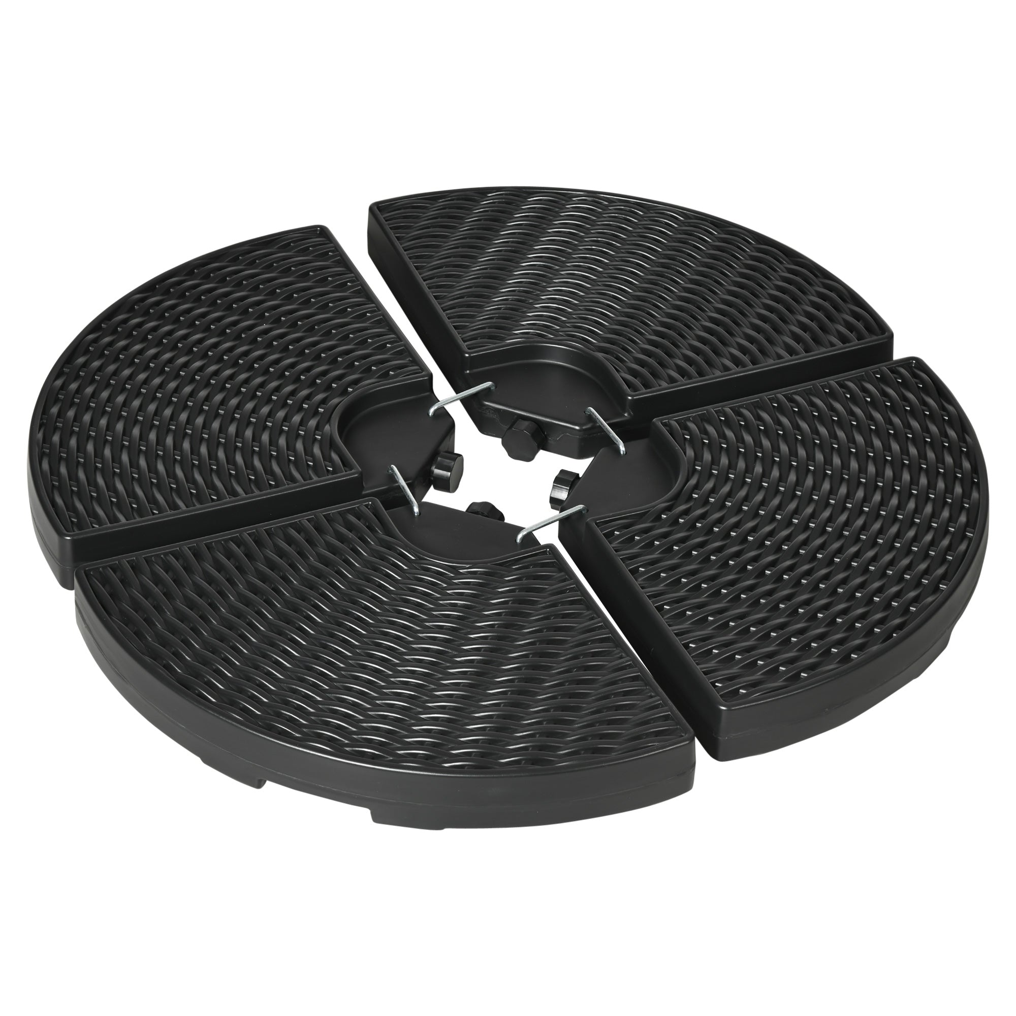 EasyComfort Base parasolvoet set 4x HDPE zwart