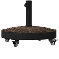 EasyComfort Base per Ombrellone da Giardino Rotonda a 4 Ruote with Freni, in Acciaio e Resina, Ø52x41 cm, Bronzo e black