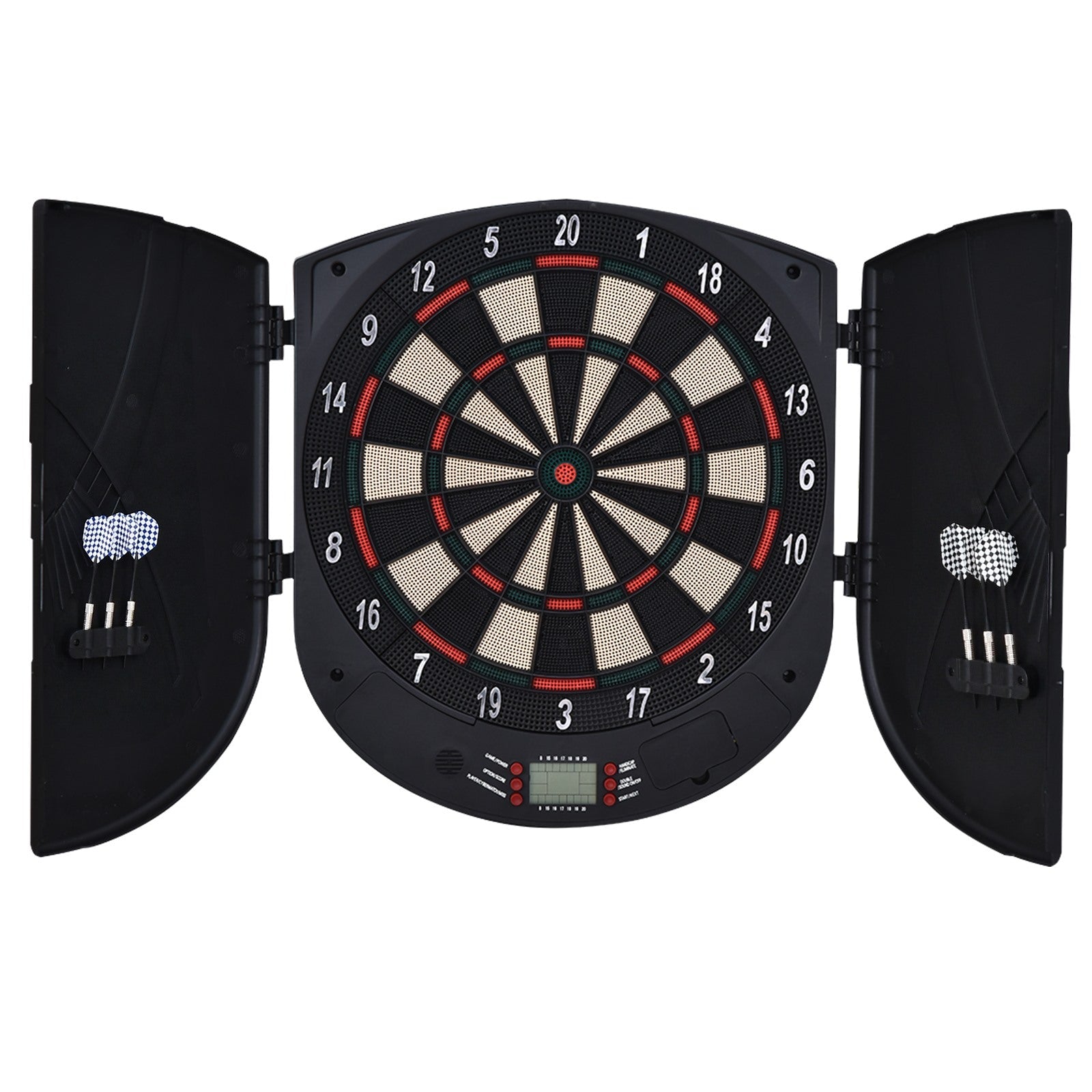 Easycomfort Bersaglio Freccette Elettronico per 8 Giocatori with 6 Freccette, Schermo LCD, 2 Porte e 26 Modalità di Gioco