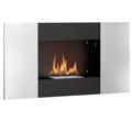 EasyComfort Camino a Bioetanolo 0.9L da Parete in Acciaio Inox, 100x15x54 cm, black e Argento