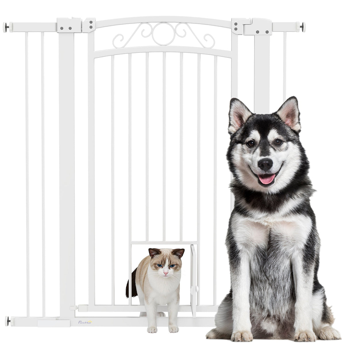 EasyComfort Cancellino per Cani verstelbaar hondenhekje wit