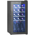 EasyComfort Cantinetta Vino Frigo per 15 Bottiglie, Capacità 44L, with Controllo Temperatura e Ripiani Regolabili, black