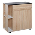 Easycomfort Carrello da Cucina with Ruote, Carrello Cucina with Cassetti Armadietto in Legno Truciolato 78x39.5x88.5cm
