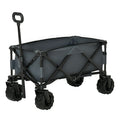 EasyComfort Carrello da Giardino Carico max 70kg with Maniglia Telescopica, in Metallo e Tessuto Oxford, 108x55 cm, Grigio