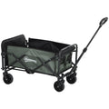 EasyComfort Carrello da Giardino da 72L Pieghevole with Pannello Apribile, in Acciaio e Poliestere, 114x46x65-92 cm, Verde