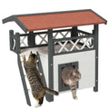 EasyComfort Kattenhuisje voor buiten met terras en trapje