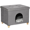 EasyComfort kattenhuis en poef grijs