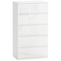 EasyComfort 5-ladenkast hoogglans wit