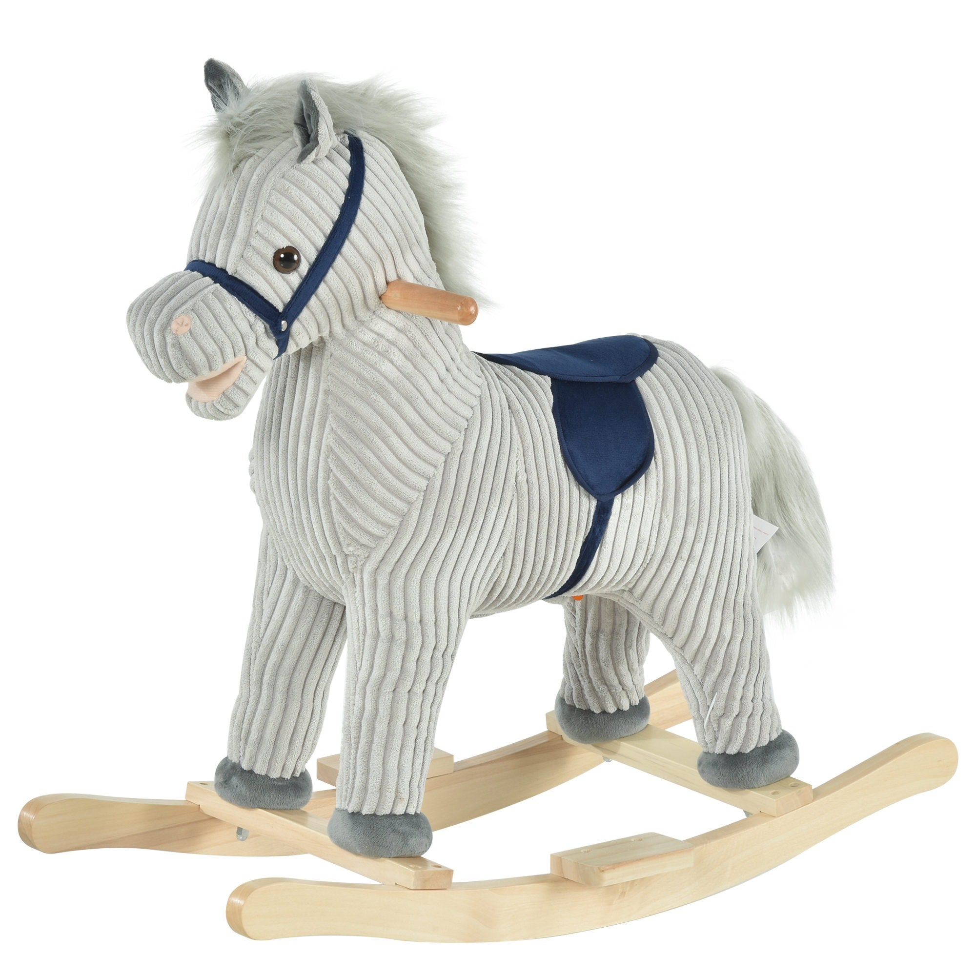 EasyComfort Cavallo schommelpaard pluche grijs