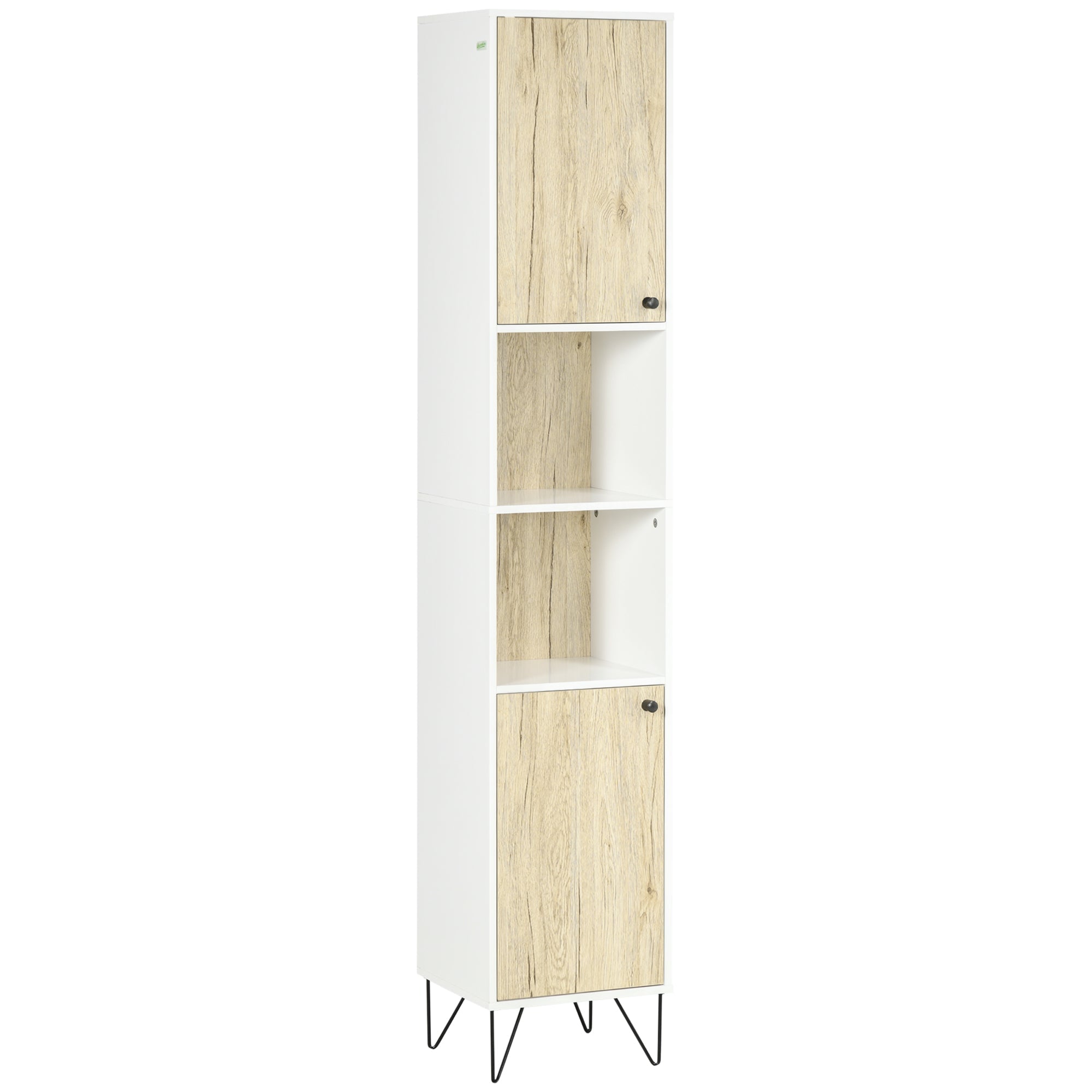 EasyComfort badkamerkolomkast wit/hout