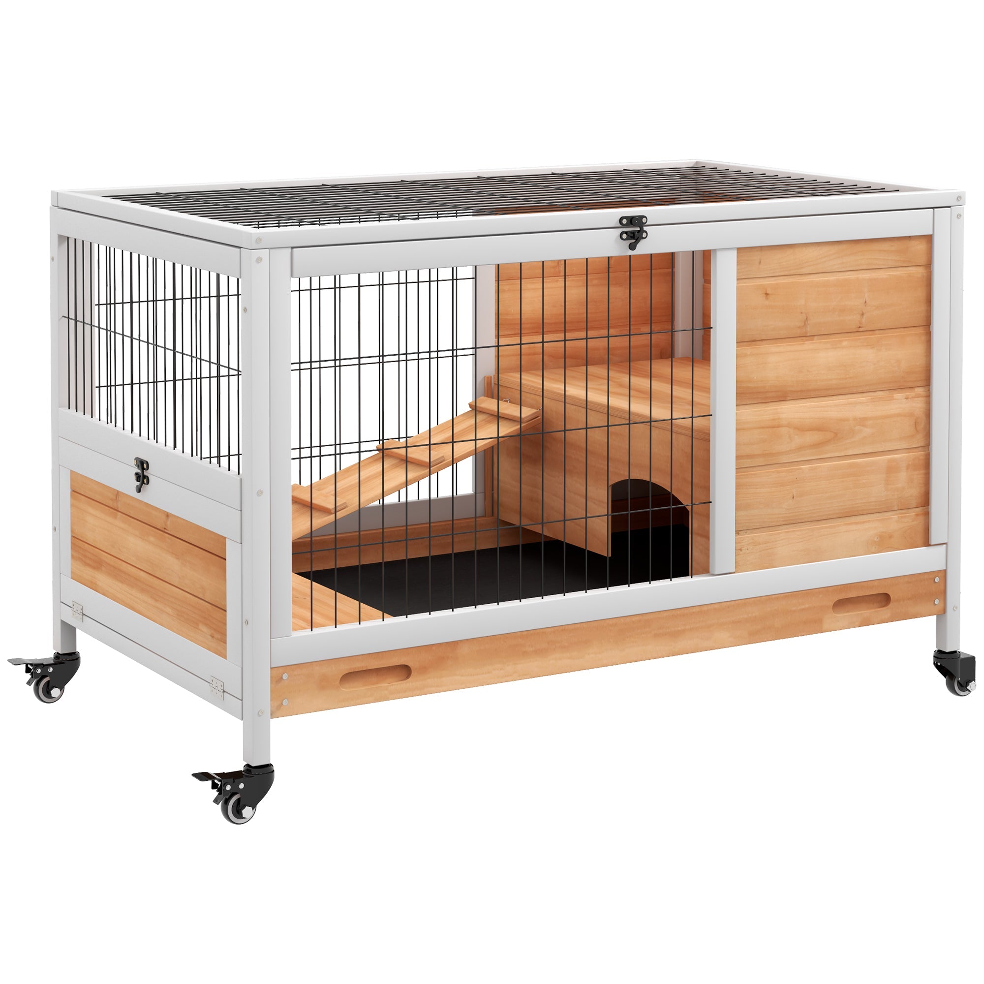 EasyComfort konijnenhok vurenhout 90x53x59 cm