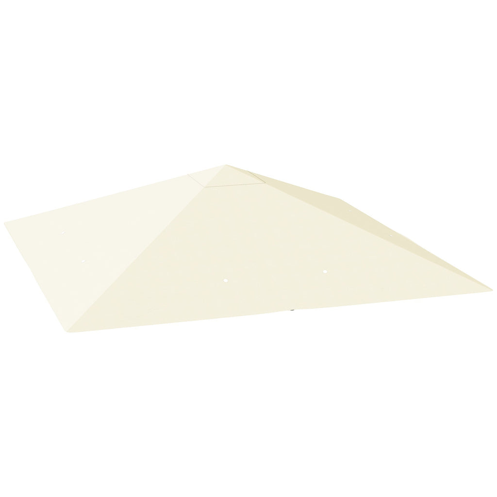 EasyComfort Copertura per Gazebo 3x3 m da Giardino with 8 Fori di Drenaggio, in Tessuto Oxford 600D, white Crema