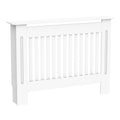 EasyComfort Copritermosifone a Doghe in MDF per Casa e Ufficio, 112x19x81 cm, white
