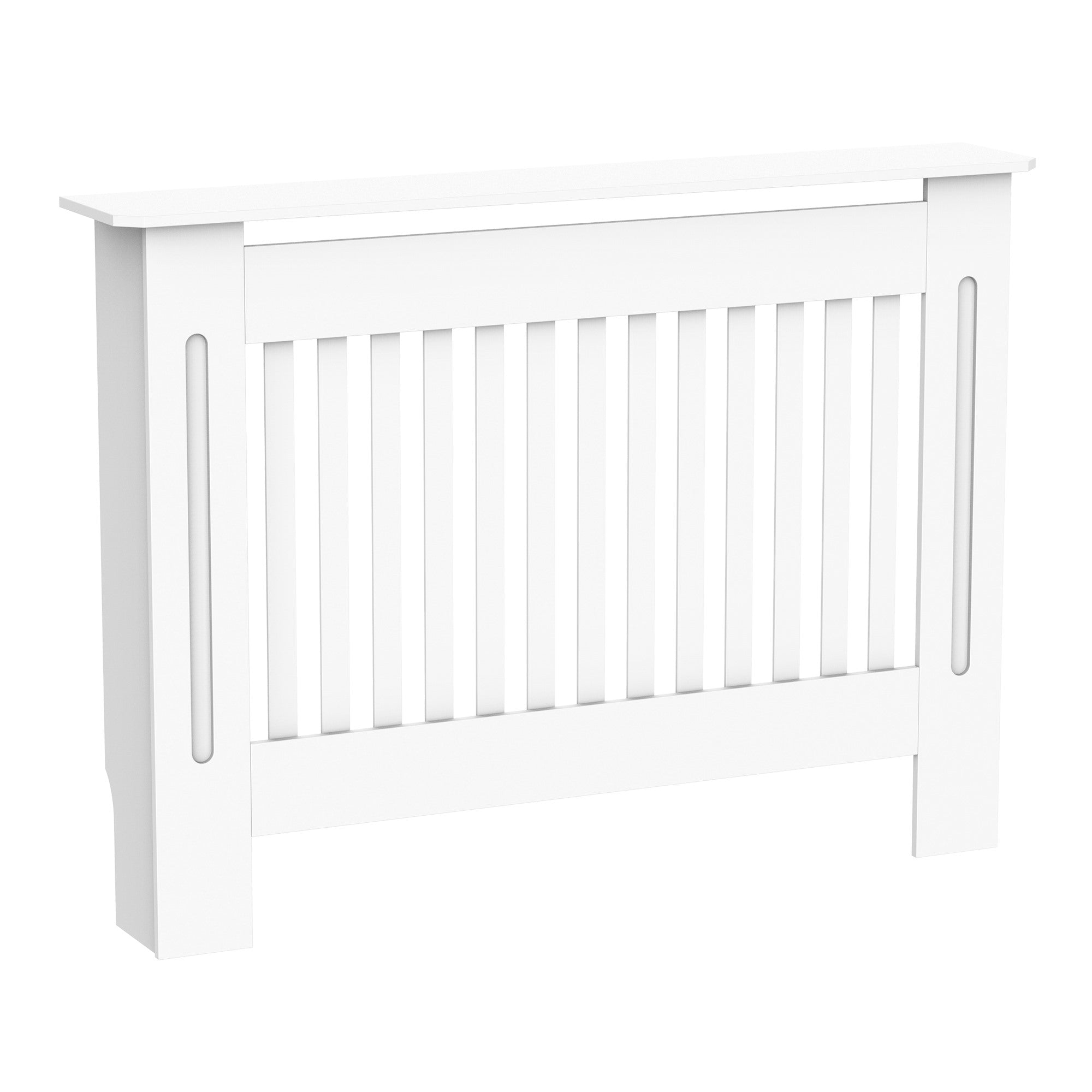 EasyComfort Copritermosifone a Doghe in MDF per Casa e Ufficio, 112x19x81 cm, white