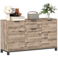 EasyComfort Credenza Buffet in stile Industriale with Cassetto e 3 Armadietti, in Legno Marrone, 120x36.5x70 cm