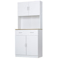 Easycomfort Credenza Cucina with Armadietti a 2 Ante e Cassetto in Legno, 80x40x180cm, white
