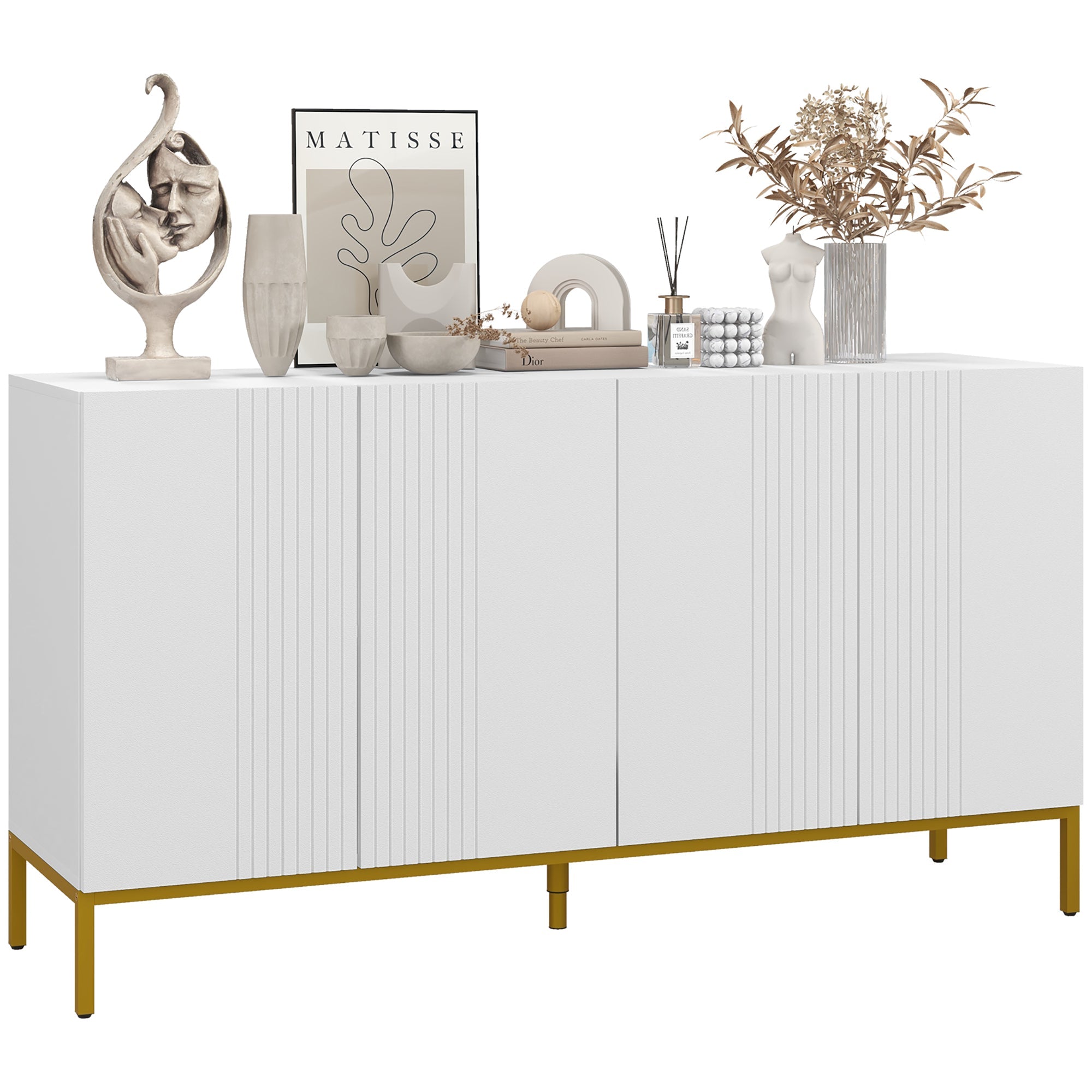 EasyComfort Credenza Moderna dressoir wit/goud