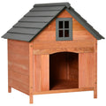 EASYCOMFORT Raised Kennel for Dogs up to 30 kg in Wood 81.3x91.5x98.5 cm