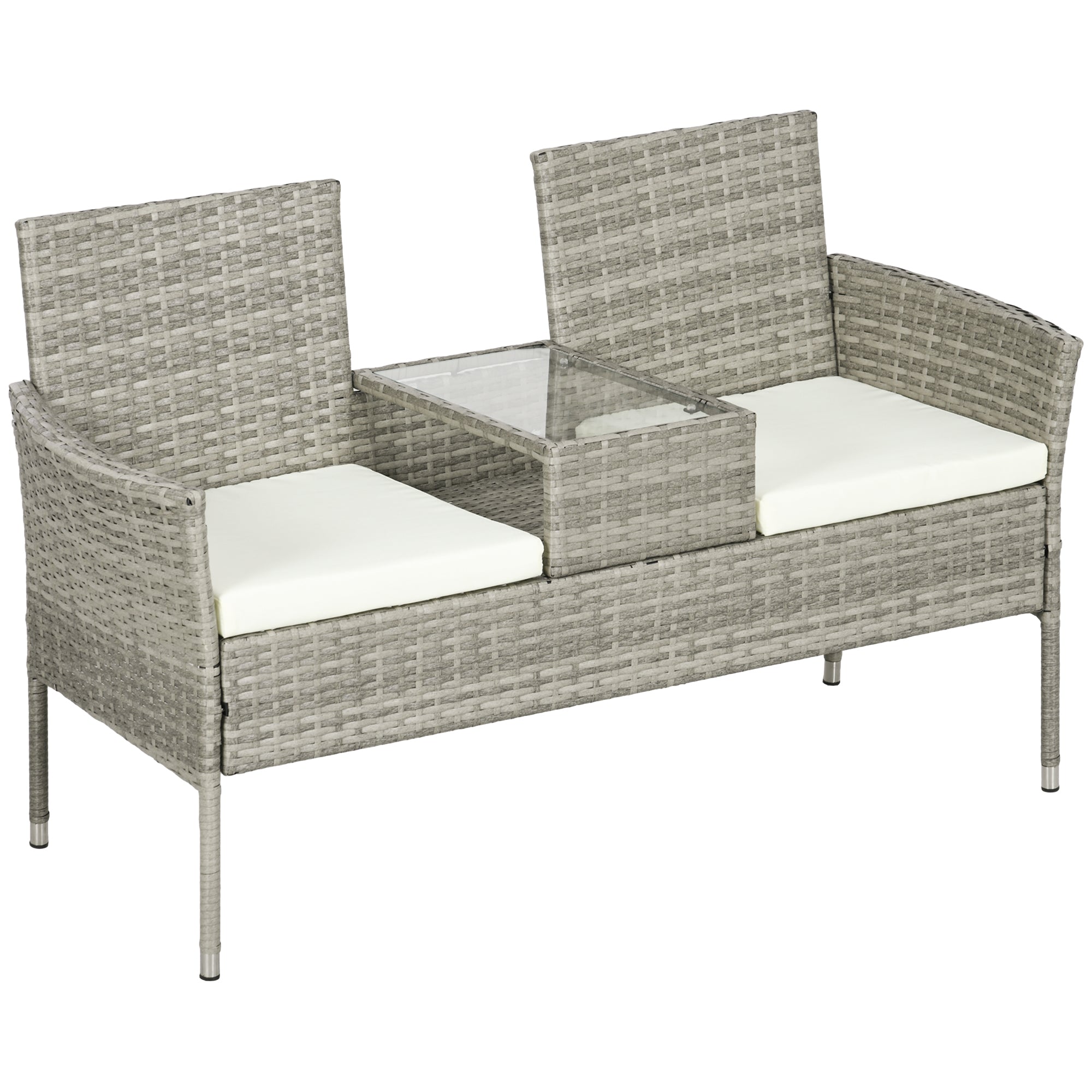 EasyComfort 2-zits tuinbank met bijzettafel