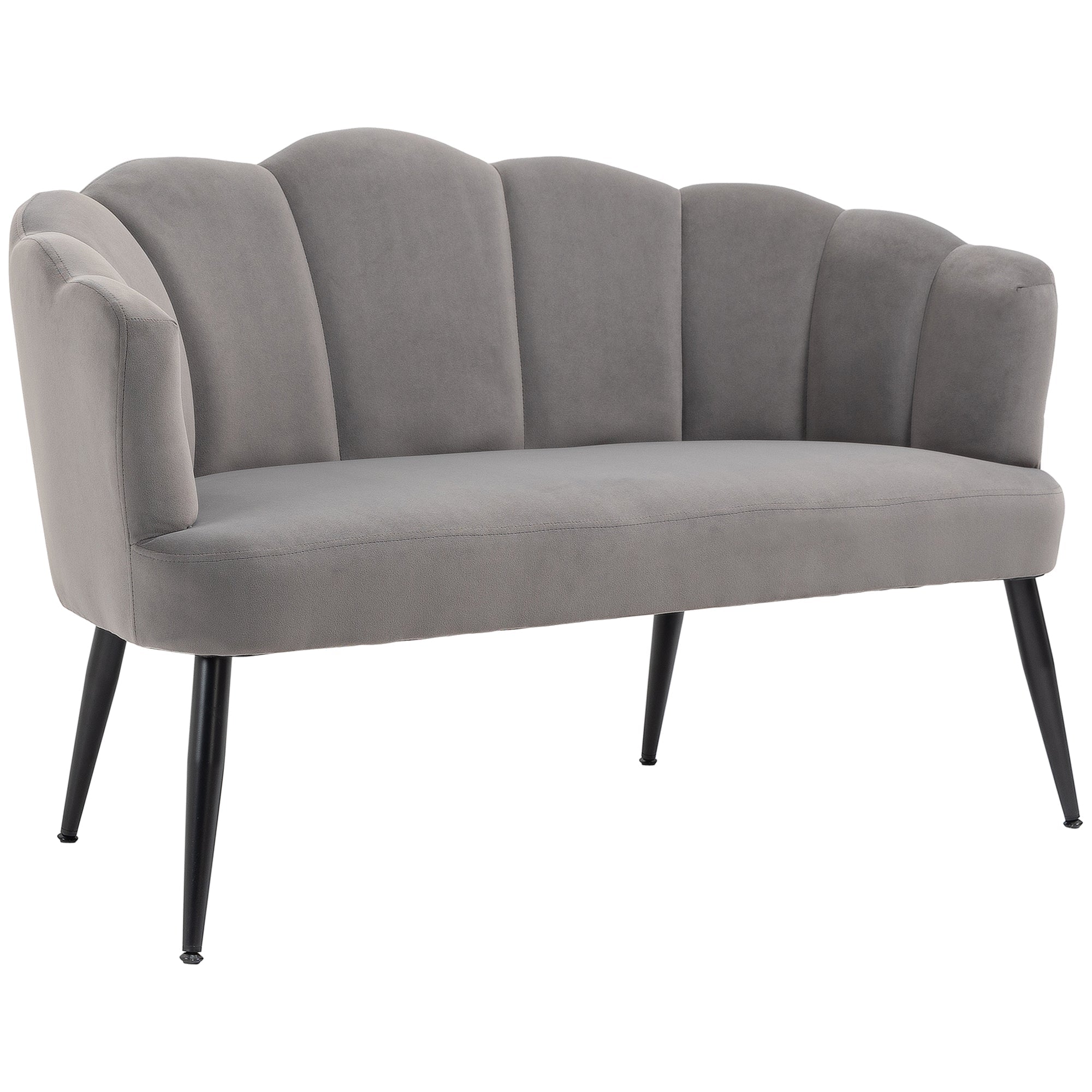 EasyComfort Divano 2-zitsbank fluweel grijs
