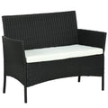 EasyComfort 2‑zits tuinbank rattan PE en staal