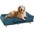 EasyComfort Divano Lettino per Cani Grandi fino 30 kg da Interno con Cuscino Rimovibile, 96x66x24 cm, Blu
