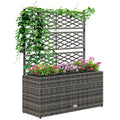 EasyComfort plantenbak met traliewerk en 3 potten