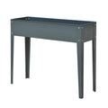 Easycomfort Fioriera da Esterno Rialzata in Metallo with 3 Fori di Drenaggio, 100x30x80 cm, Grigio