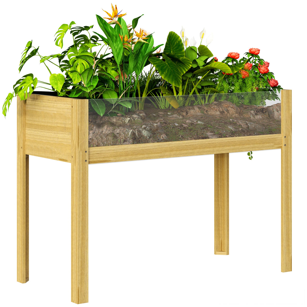 EasyComfort Fioriera Rialzata verhoogde plantenbak 118L