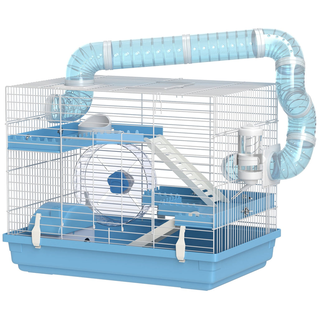 EasyComfort 3‑laags hamsterkooi blauw