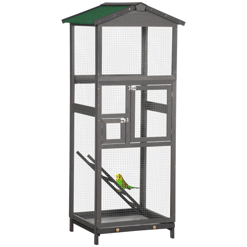 EasyComfort Vogelkooi 165 cm houten buitenkooi