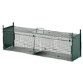 EASYCOMFORT Trap Cage for Live Animals with Double Door, Trap for Rabbits, Cats and Small Animals, 100x25x28cm