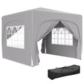 EasyComfort Gazebo 3x3 m inklapbaar lichtgrijs