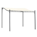 EASYCOMFORT Gazebo Awning with Polyester Fabric, Cream, 297x297cm